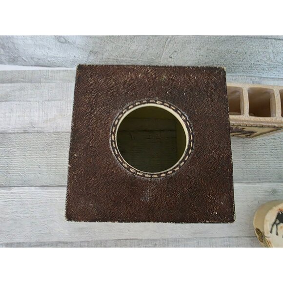 The Wild Outdoorsman Rustic Lodge Bathroom Set With Moose & Bear Tissue, Soap Tb - Picture 7 of 16